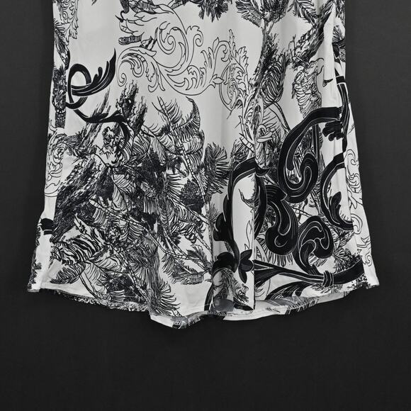 SCANDAL ITALY Womens Top Size M Molly Toile Black White Print Cami Blouse NEW‎ - Picture 8 of 10